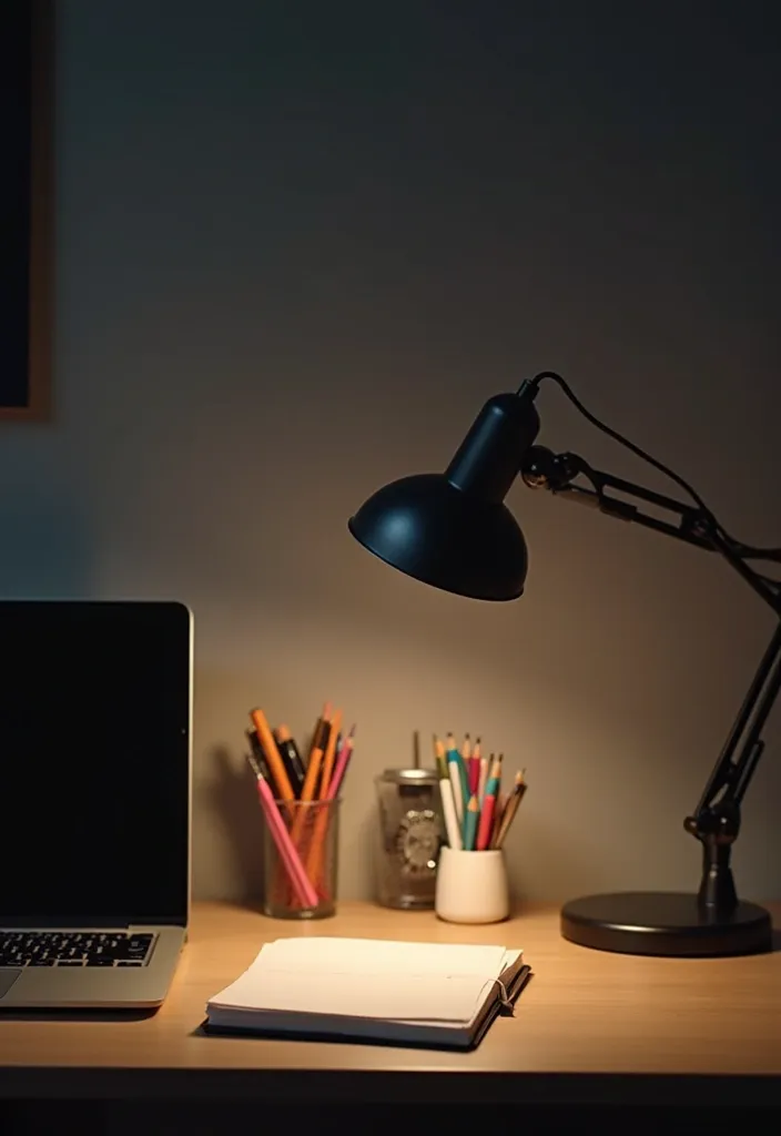 19 Home Office Lighting Ideas That Will Brighten Your Space and Mood! - 3. Task Lighting for Focus