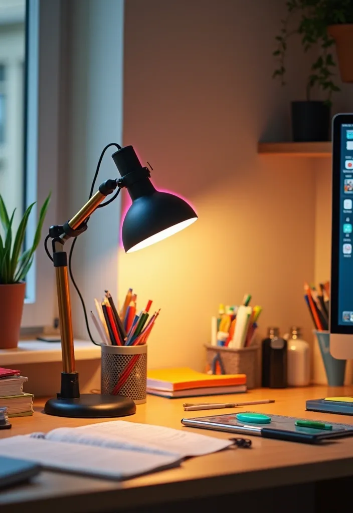19 Home Office Lighting Ideas That Will Brighten Your Space and Mood! - 8. Desk Lamps with Unique Designs