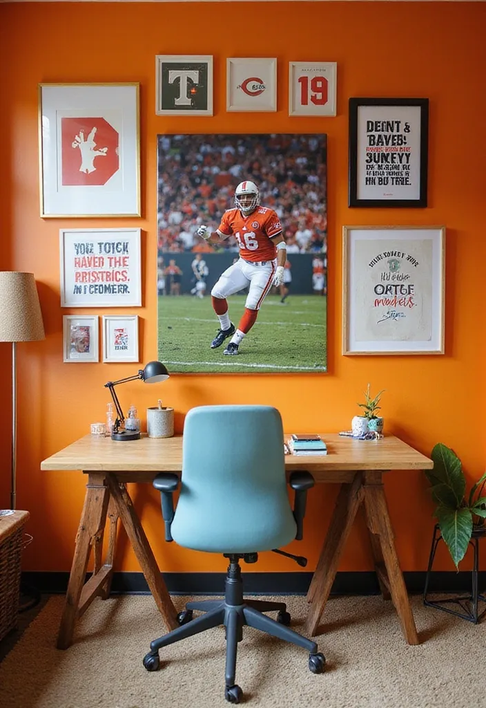 10 Home Office Decorations for Sports Fans That Will Make You Say 'Game On!' - 2. Sports-Inspired Wall Art