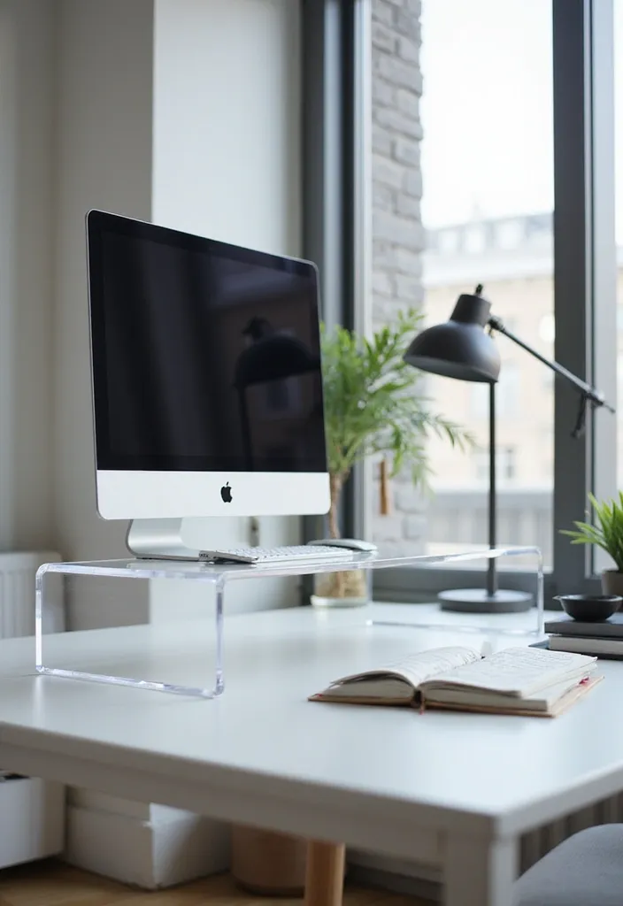12 Stylish Monitor Stands That'll Transform Your Workspace Into an Ergonomic Paradise! - 11. The Transparent Touch