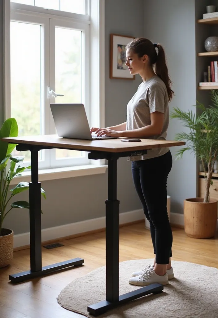 15 Home Office Accessories That Will Skyrocket Your Productivity (You’ll Love #7!) - 3. Adjustable Standing Desk