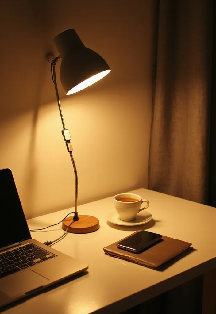 15 Home Office Accessories That Will Skyrocket Your Productivity (You’ll Love #7!) - 4. Desk Lamp with USB Charging