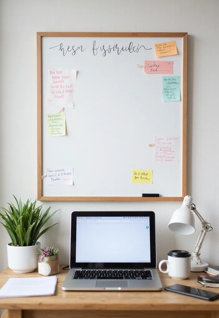 15 Home Office Accessories That Will Skyrocket Your Productivity (You’ll Love #7!) - 6. Whiteboard or Corkboard