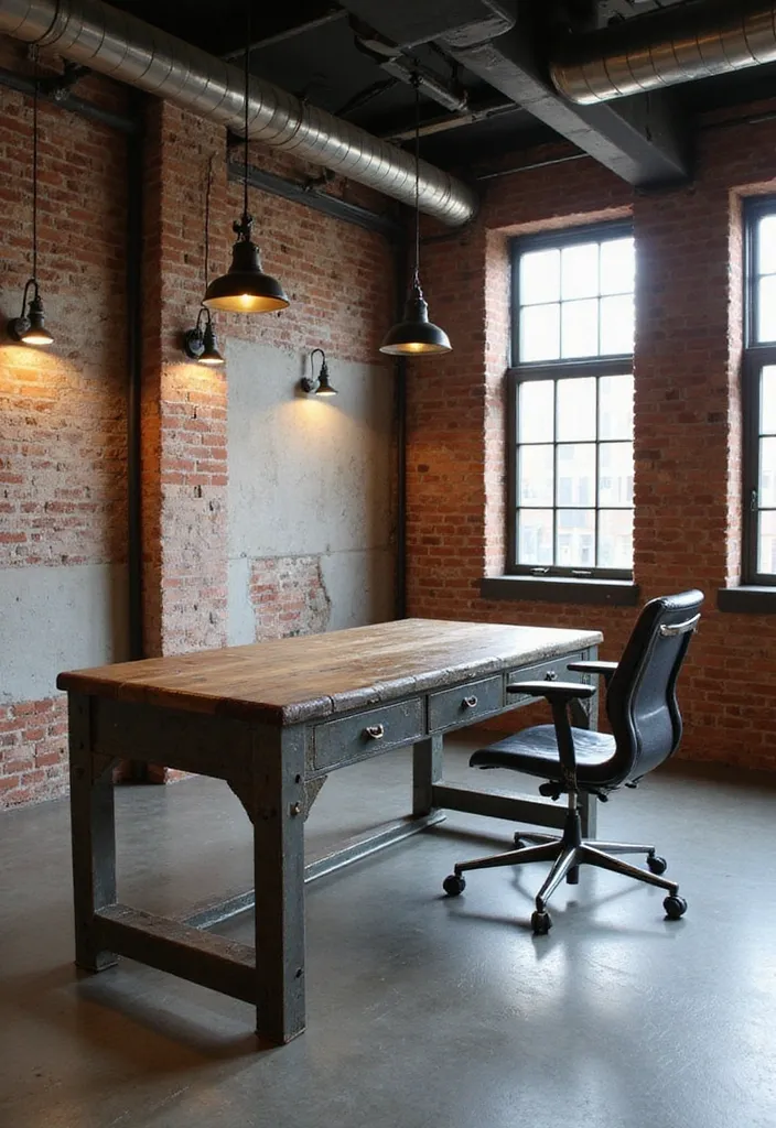 15 Stunning Home Office Desks That Will Transform Your Workspace (You Won't Believe #9!) - 4. Modern Industrial