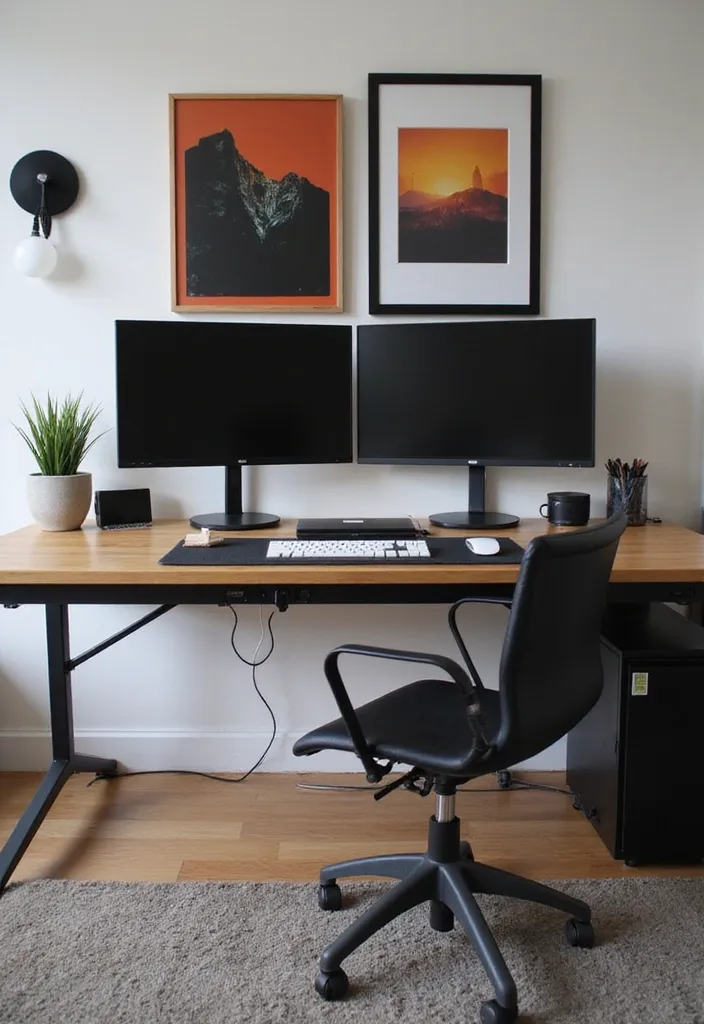 15 Stunning Home Office Desks That Will Transform Your Workspace (You Won't Believe #9!) - 8. Tech-Savvy Station
