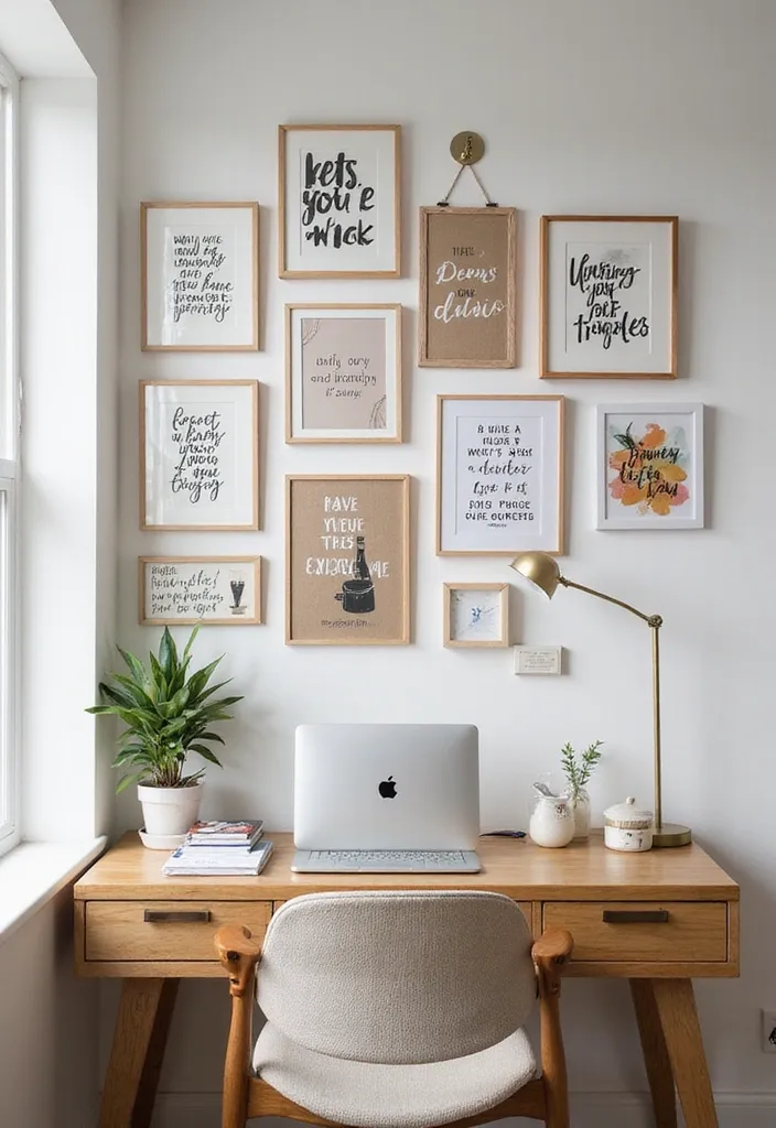 15 Unique MacBook Accessories for Your Home Office That'll Transform Your Workspace! - 15. Inspirational Wall Art