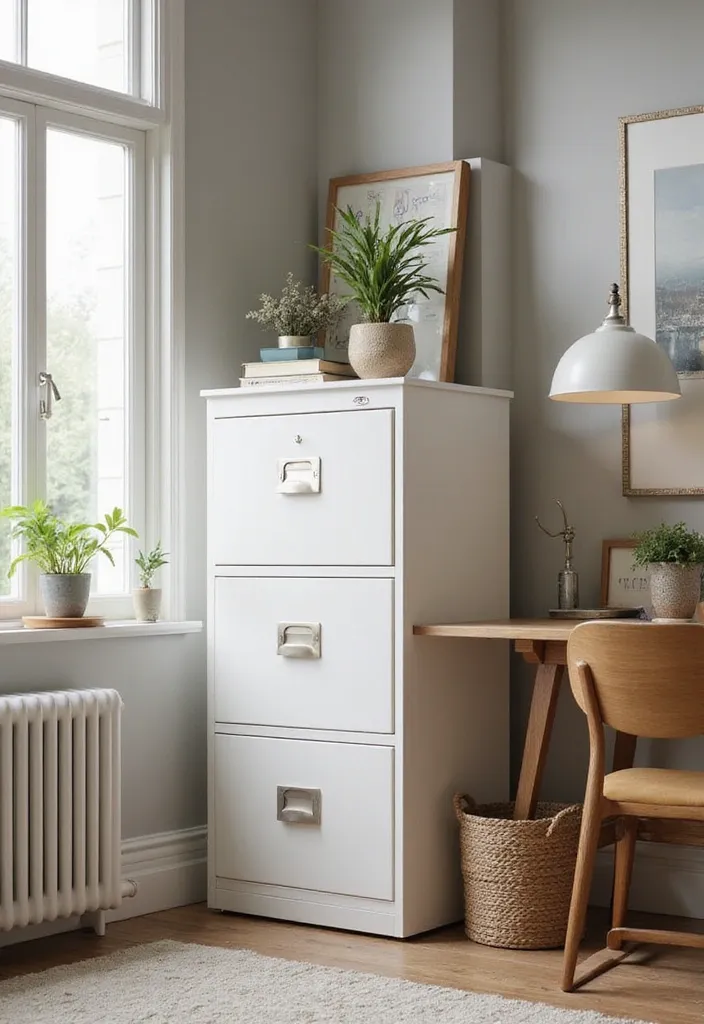 21 File Storage Solutions That Will Make Your Paperwork Disappear Like Magic! - 10. File Storage Cabinets with Doors