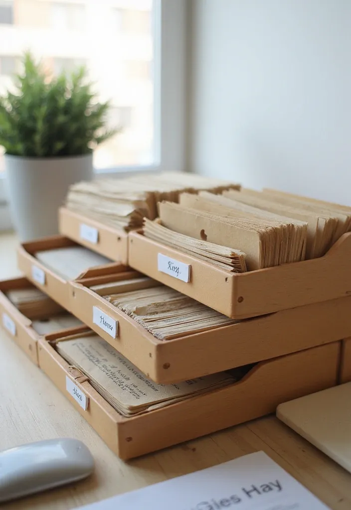 21 File Storage Solutions That Will Make Your Paperwork Disappear Like Magic! - 13. File Trays for Easy Access