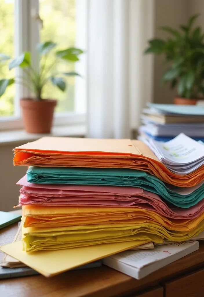 21 File Storage Solutions That Will Make Your Paperwork Disappear Like Magic! - 2. Colorful File Folders