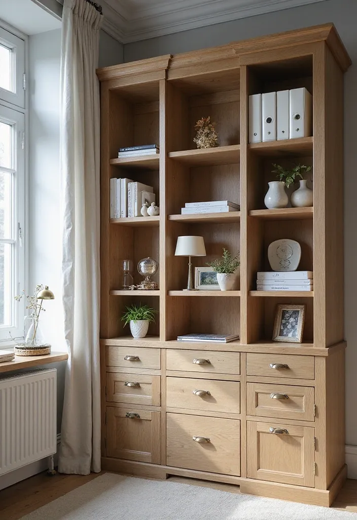21 File Storage Solutions That Will Make Your Paperwork Disappear Like Magic! - 20. Filing Cabinets with Open Shelves
