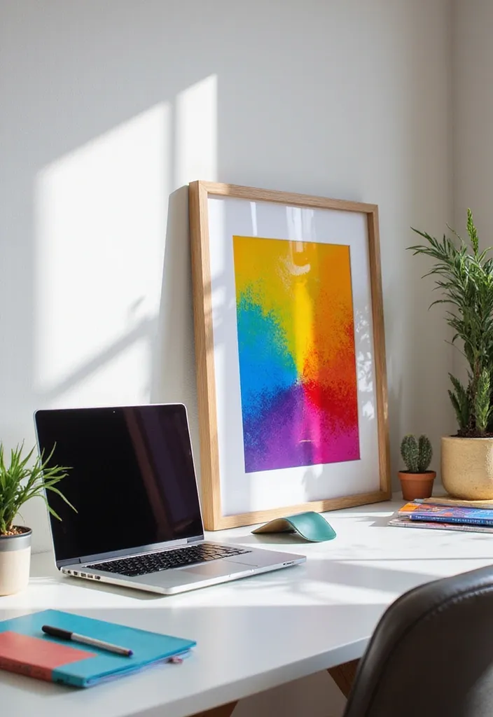 25 Stunning Professional Art Pieces That'll Transform Your Home Office into a Creative Oasis! - 14. Art for the Tech-Savvy: Digital Prints