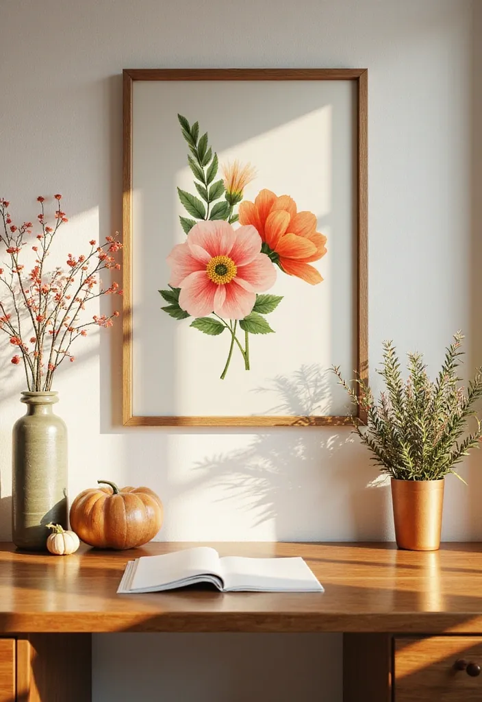 25 Stunning Professional Art Pieces That'll Transform Your Home Office into a Creative Oasis! - 15. Seasonal Art: Embrace the Changes
