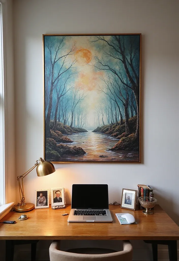 25 Stunning Professional Art Pieces That'll Transform Your Home Office into a Creative Oasis! - 18. Art with a Personal Touch: Custom Pieces