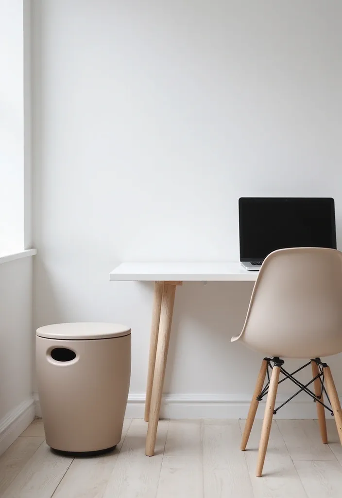 9 Functional Trash Cans That Boost Your Home Office Productivity (Don't Miss #2!) - 1. The Minimalist Marvel