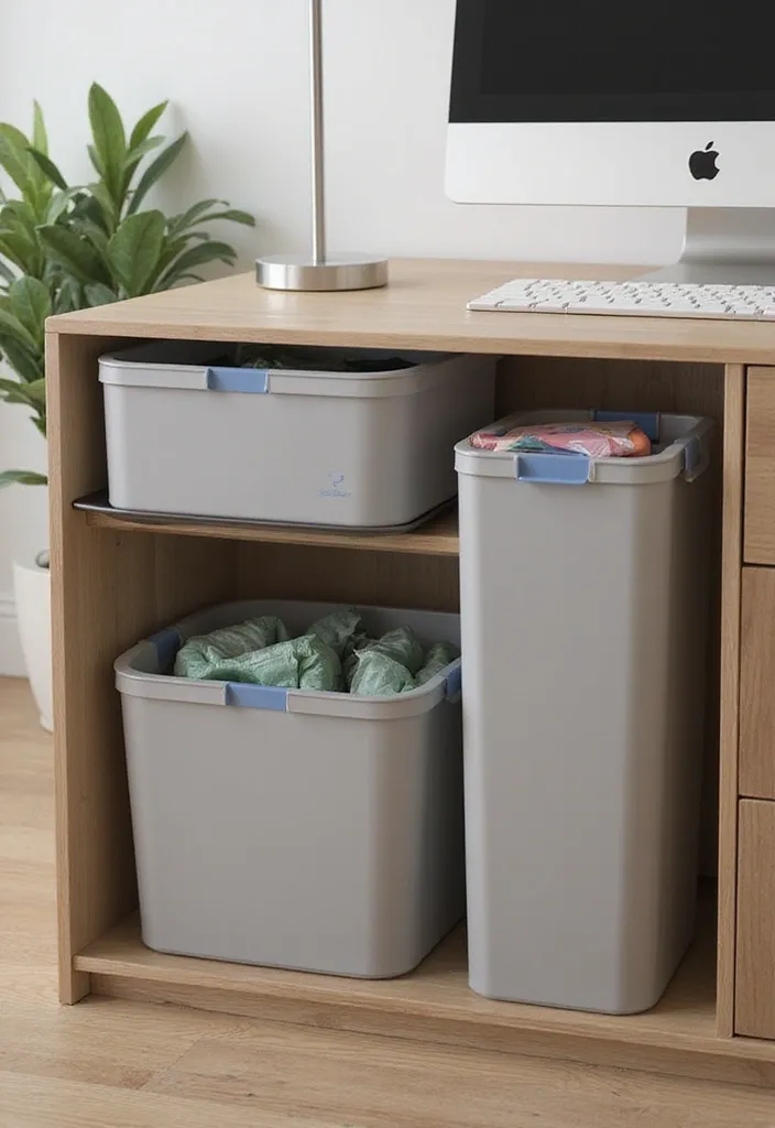 9 Functional Trash Cans That Boost Your Home Office Productivity (Don't Miss #2!) - 5. The Multi-Functional Bin