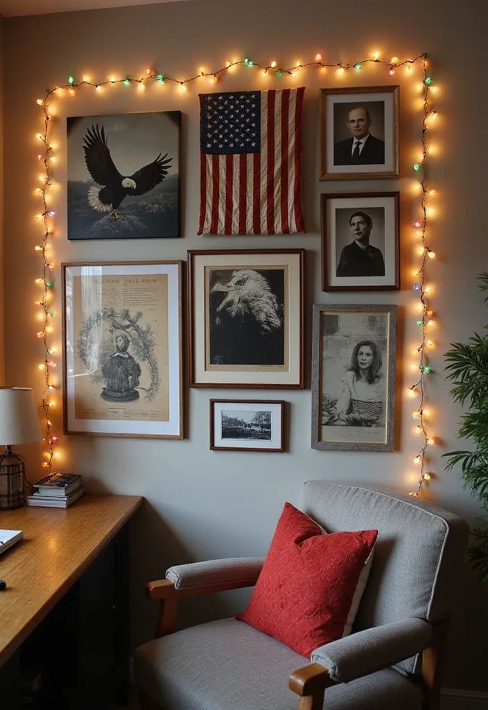 The Ultimate Guide to Infusing Patriotic Spirit into Your Home Office - 1. Star-Spangled Wall Art
