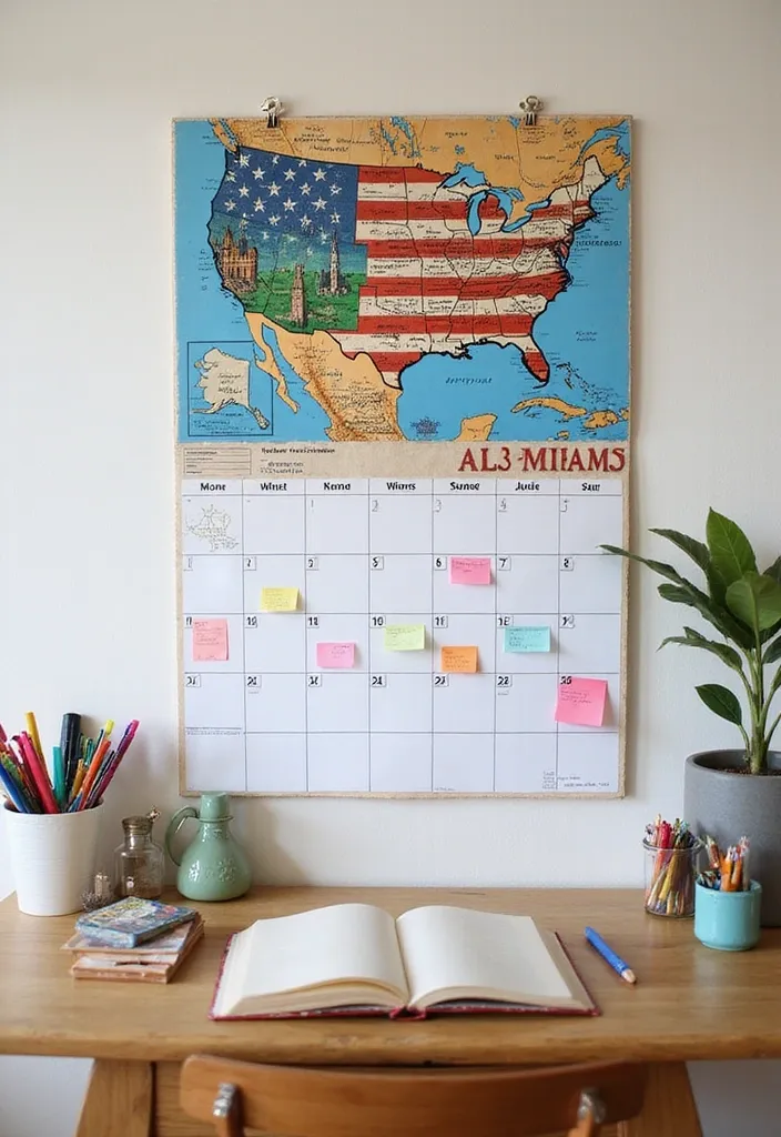 The Ultimate Guide to Infusing Patriotic Spirit into Your Home Office - 11. Patriotic Themed Calendar