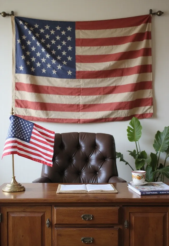 The Ultimate Guide to Infusing Patriotic Spirit into Your Home Office - 8. American Flag Items