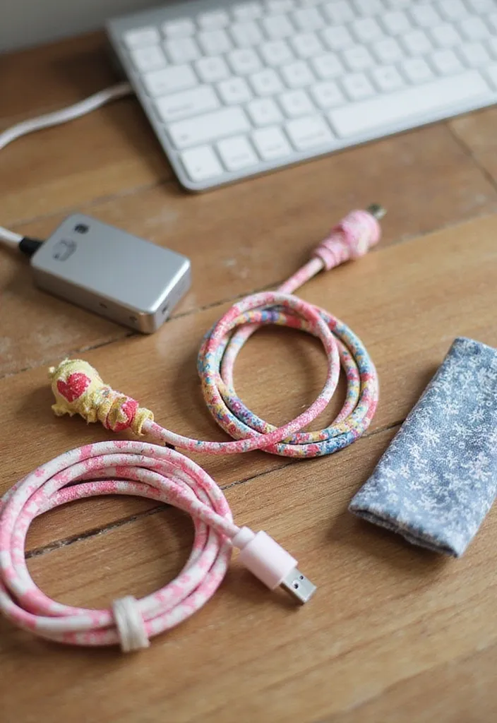 15 Genius Cable Concealment Hacks for a Tidy Workspace (Say Goodbye to Clutter!) - 14. DIY Cable Wraps
