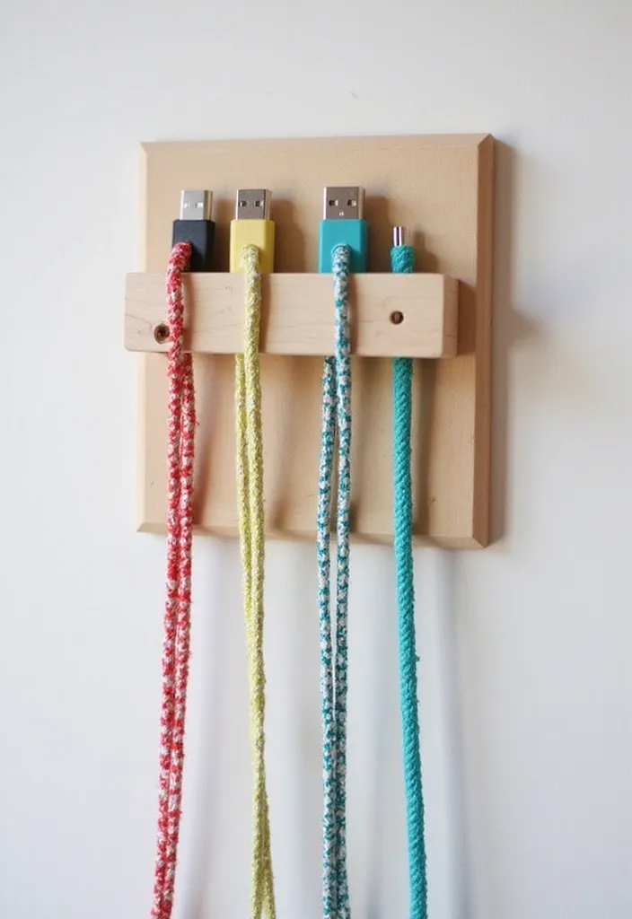 15 Genius Cable Concealment Hacks for a Tidy Workspace (Say Goodbye to Clutter!) - 8. Cable Management Wall Art