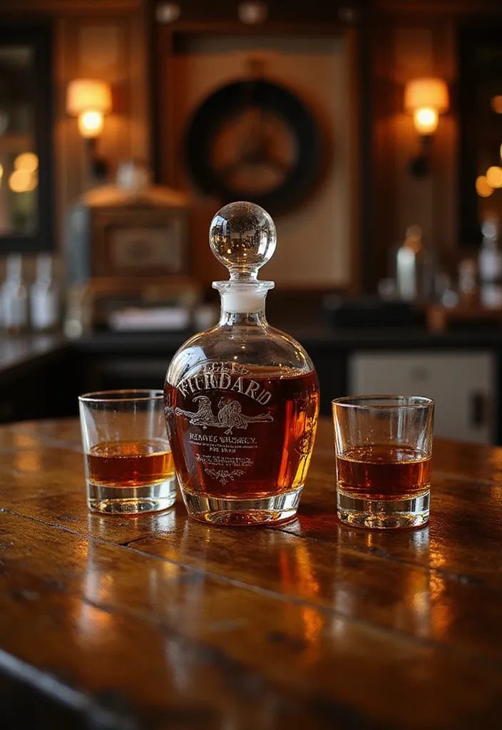 15 Luxury Gifts for Dads Who Have Everything (Wait Until You See #8!) - 8. Personalized Whiskey Decanter Set