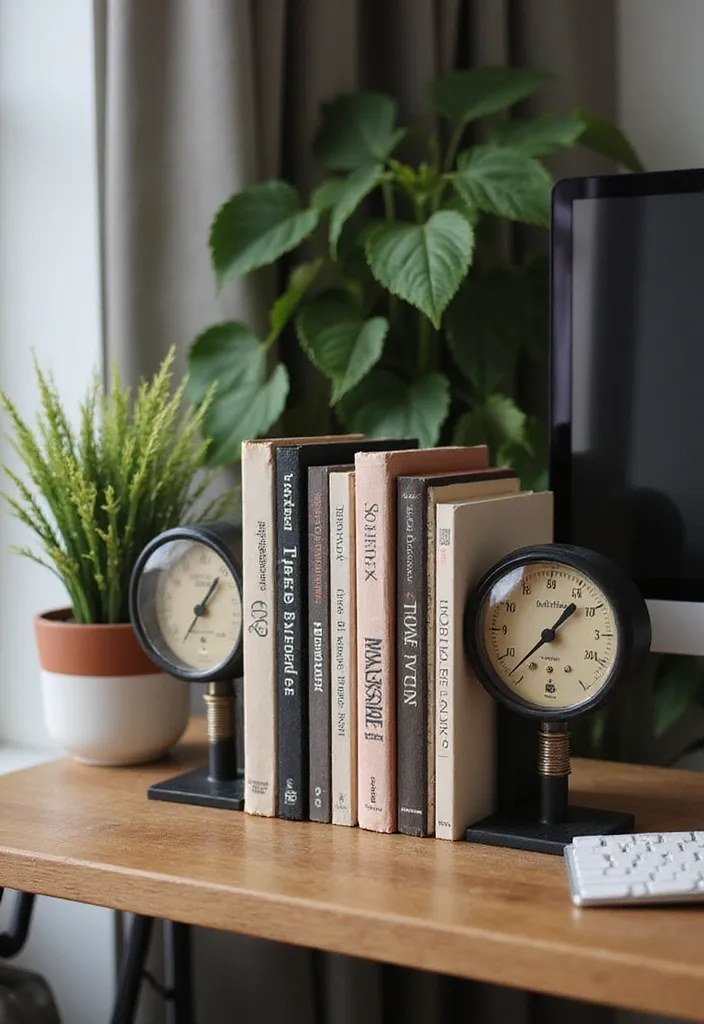 20 Epic Home Office Decorations for Car Fans That'll Rev Up Your Workspace! - 11. Fuel Gauge Bookends