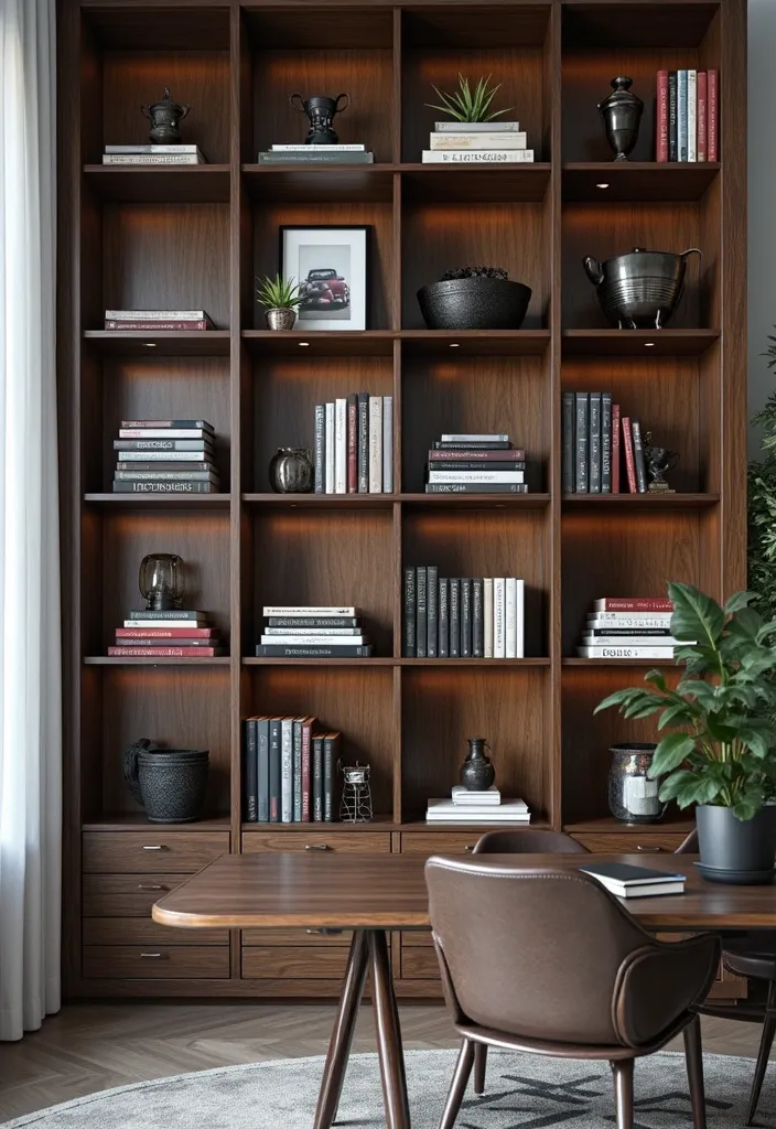 20 Epic Home Office Decorations for Car Fans That'll Rev Up Your Workspace! - 13. Automotive Bookshelf