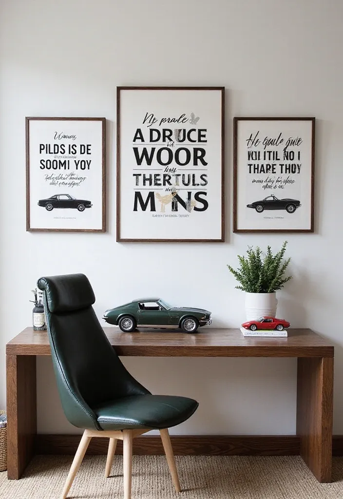20 Epic Home Office Decorations for Car Fans That'll Rev Up Your Workspace! - 14. Automotive Quote Prints