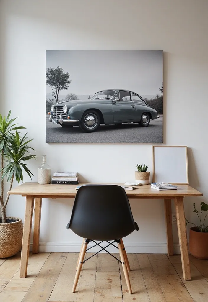 20 Epic Home Office Decorations for Car Fans That'll Rev Up Your Workspace! - 19. Automotive Canvas Prints