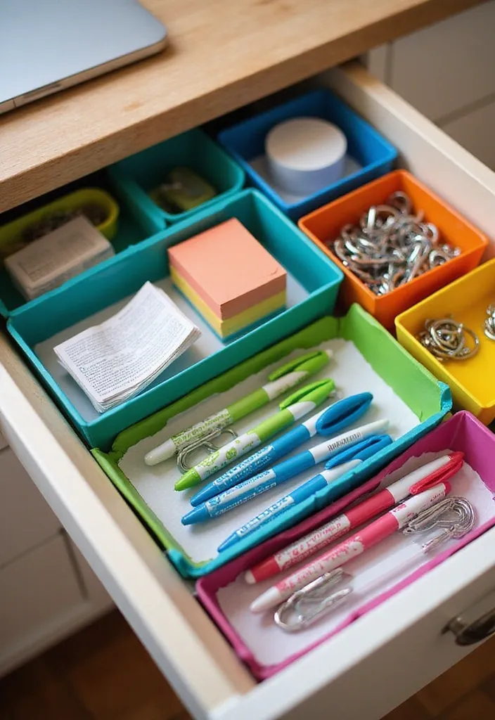 19 Functional Storage Designs for Small Office Accessories (Say Goodbye to Clutter!) - 6. Desk Drawer Organizers