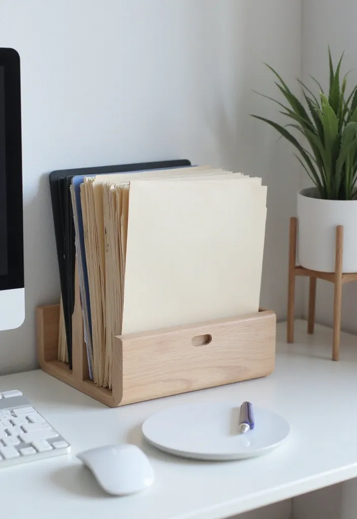 19 Functional Storage Designs for Small Office Accessories (Say Goodbye to Clutter!) - 7. Vertical File Holders