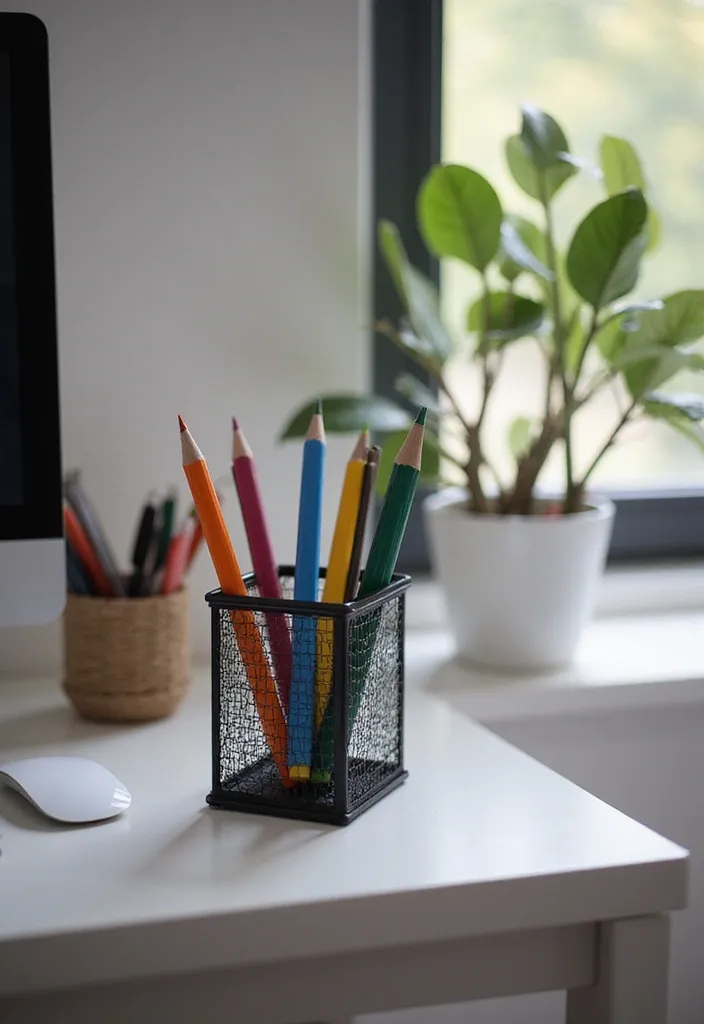 19 Functional Storage Designs for Small Office Accessories (Say Goodbye to Clutter!) - 8. Compact Pen Holders